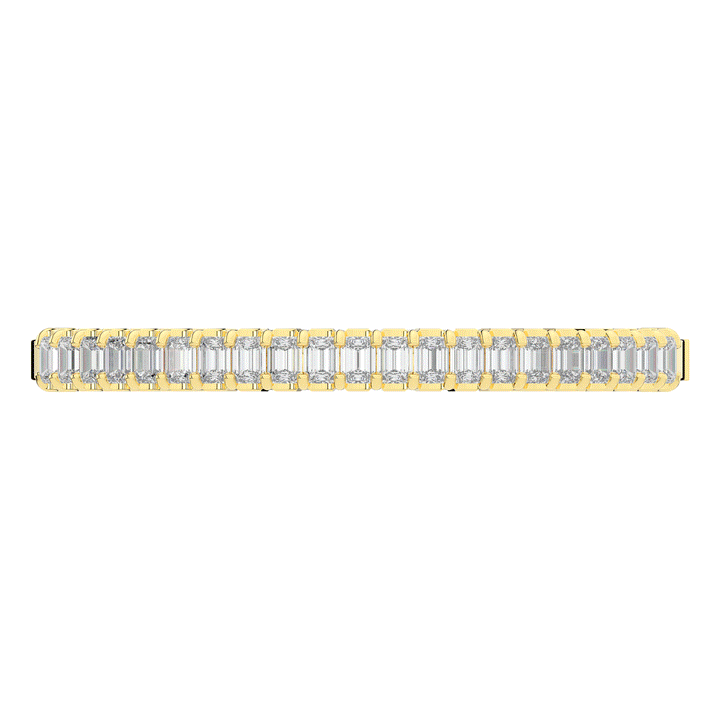 6.50CT.TW EMERALD CUT LAB DIAMOND BANGLE - Nazarelle