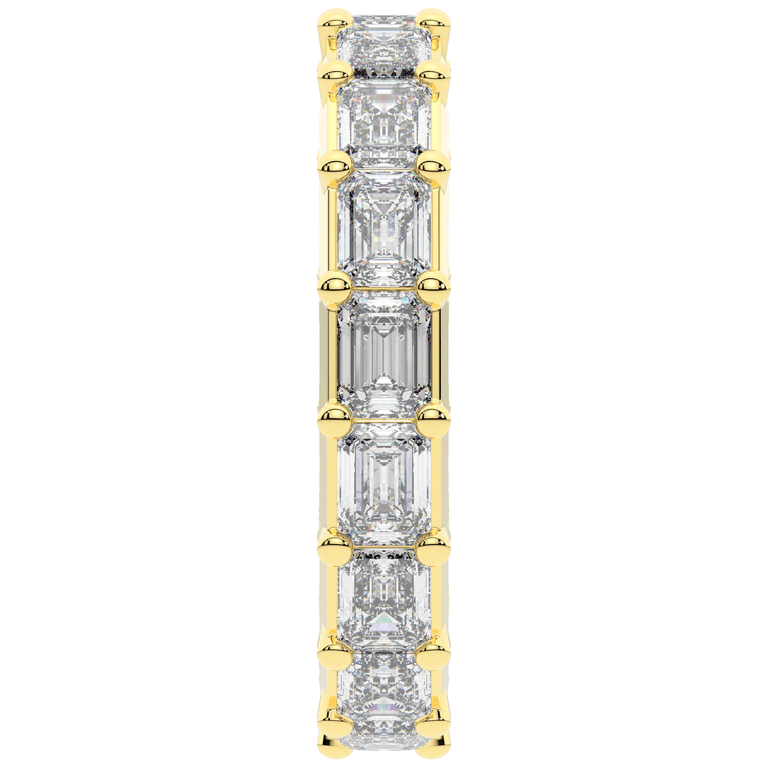 3.00CT.TW EMERALD CUT LAB DIAMOND ETERNITY WEDDING BAND - Nazarelle