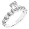 3.75CT.TW EMERALD CUT LAB DIAMOND SOLITAIRE ENGAGEMENT RING - Nazarelle