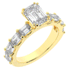 3.75CT.TW EMERALD CUT LAB DIAMOND SOLITAIRE ENGAGEMENT RING - Nazarelle