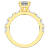 3.75CT.TW EMERALD CUT LAB DIAMOND SOLITAIRE ENGAGEMENT RING - Nazarelle