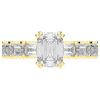 3.75CT.TW EMERALD CUT LAB DIAMOND SOLITAIRE ENGAGEMENT RING - Nazarelle