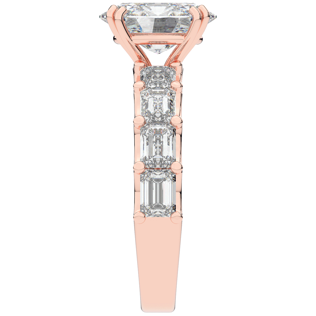 3.75CT.TW OVAL LAB DIAMOND SOLITAIRE ENGAGEMENT RING - Nazarelle