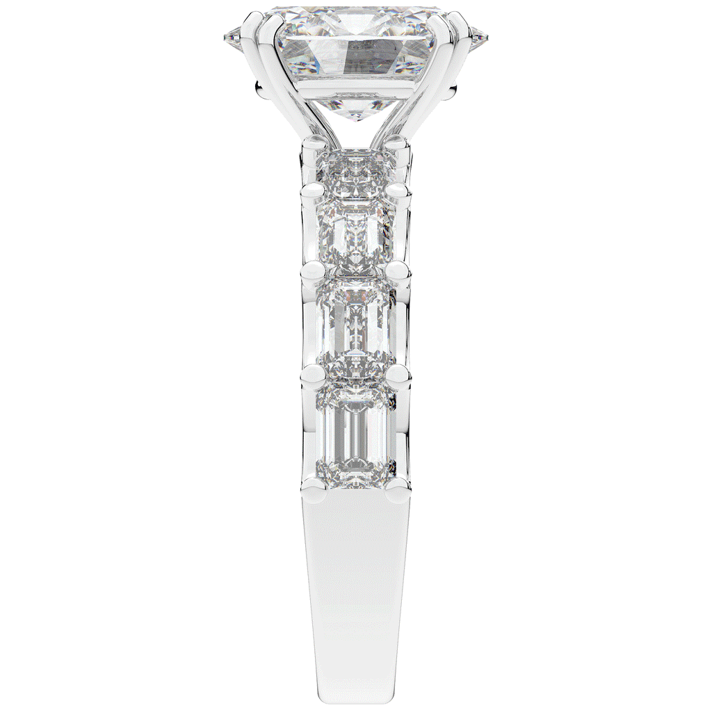 3.75CT.TW OVAL LAB DIAMOND SOLITAIRE ENGAGEMENT RING - Nazarelle