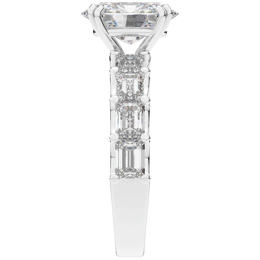 3.75CT.TW OVAL LAB DIAMOND SOLITAIRE ENGAGEMENT RING - Nazarelle