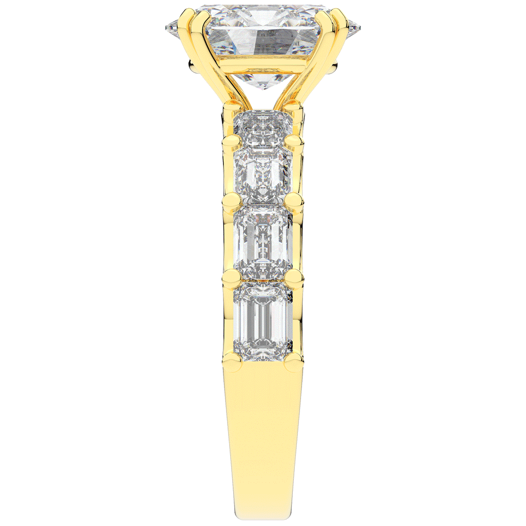 3.75CT.TW OVAL LAB DIAMOND SOLITAIRE ENGAGEMENT RING - Nazarelle