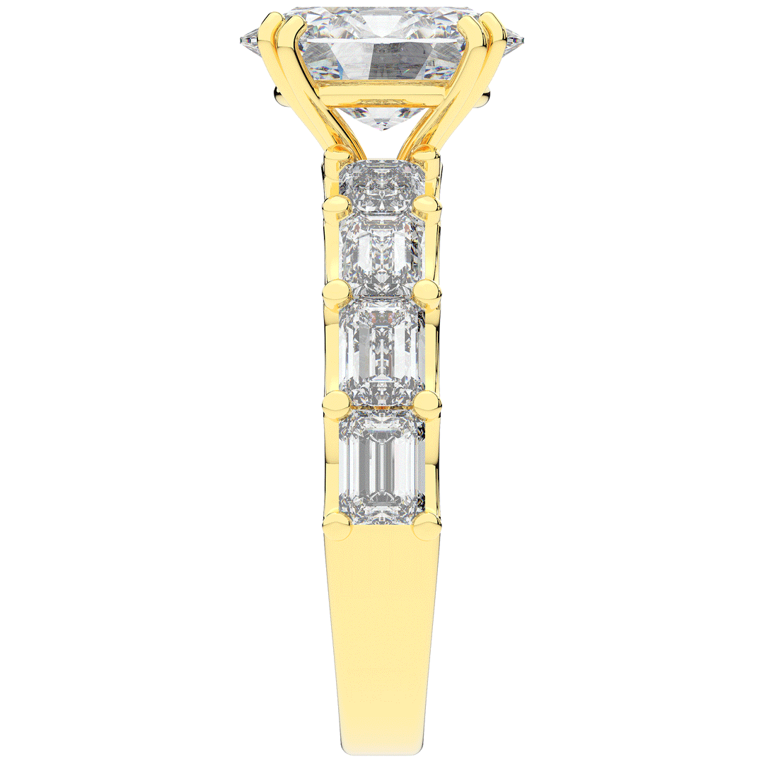 3.75CT.TW OVAL LAB DIAMOND SOLITAIRE ENGAGEMENT RING - Nazarelle