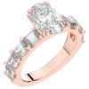 3.75CT.TW OVAL LAB DIAMOND SOLITAIRE ENGAGEMENT RING - Nazarelle