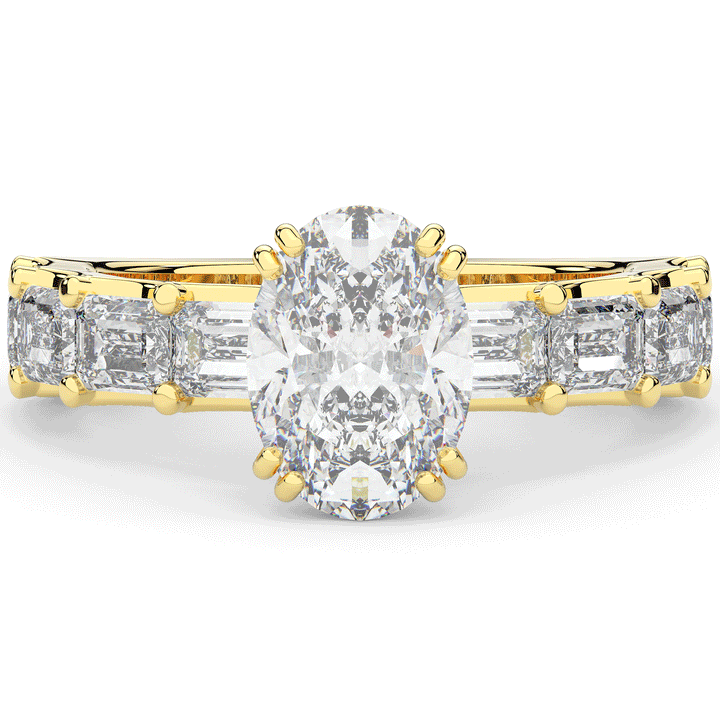 3.75CT.TW OVAL LAB DIAMOND SOLITAIRE ENGAGEMENT RING - Nazarelle