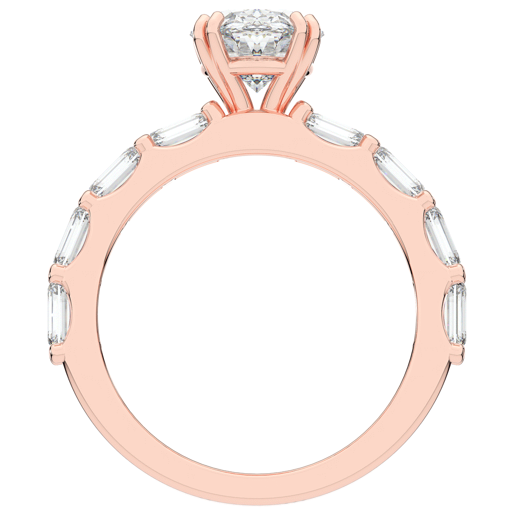 3.75CT.TW OVAL LAB DIAMOND SOLITAIRE ENGAGEMENT RING - Nazarelle