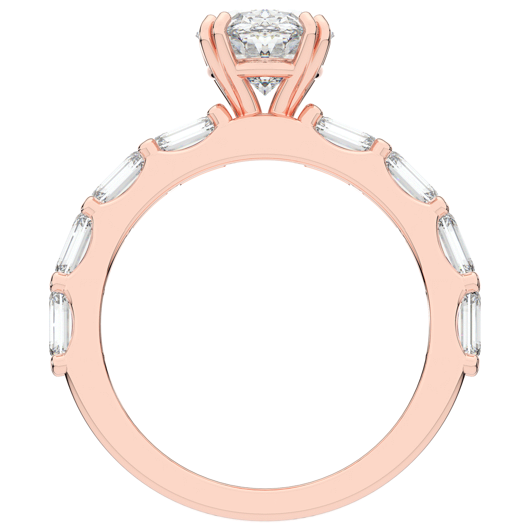 3.75CT.TW OVAL LAB DIAMOND SOLITAIRE ENGAGEMENT RING - Nazarelle