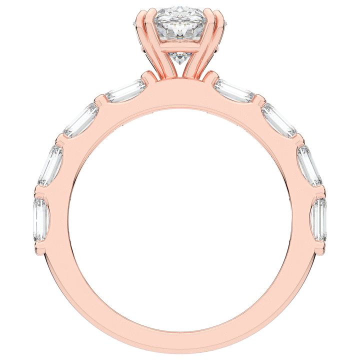 3.75CT.TW OVAL LAB DIAMOND SOLITAIRE ENGAGEMENT RING - Nazarelle
