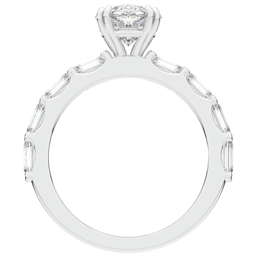 3.75CT.TW OVAL LAB DIAMOND SOLITAIRE ENGAGEMENT RING - Nazarelle