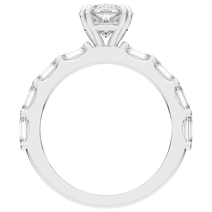 3.75CT.TW OVAL LAB DIAMOND SOLITAIRE ENGAGEMENT RING - Nazarelle