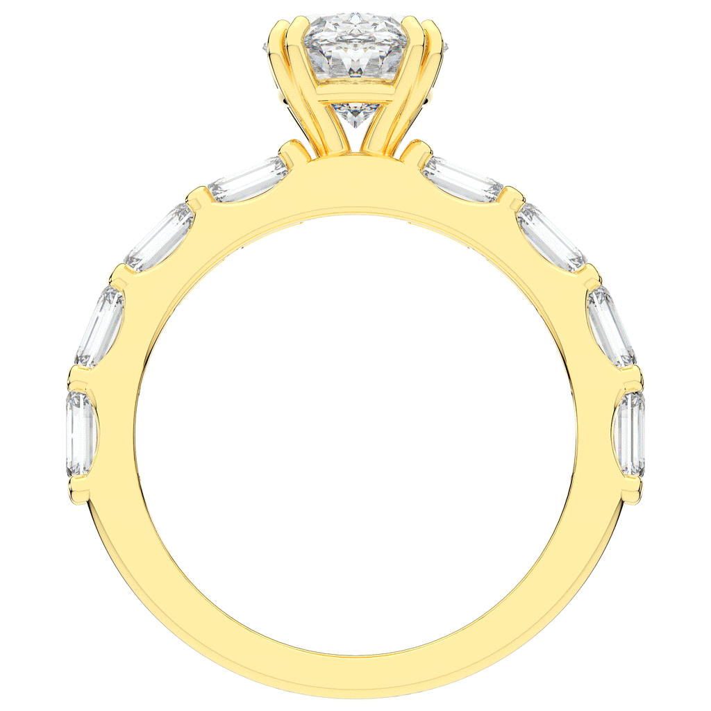 3.75CT.TW OVAL LAB DIAMOND SOLITAIRE ENGAGEMENT RING - Nazarelle