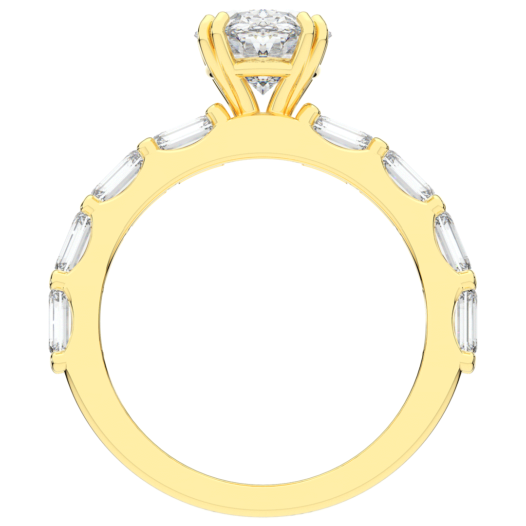 3.75CT.TW OVAL LAB DIAMOND SOLITAIRE ENGAGEMENT RING - Nazarelle
