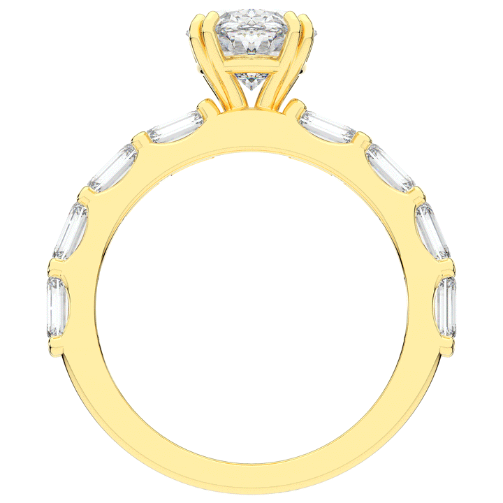 3.75CT.TW OVAL LAB DIAMOND SOLITAIRE ENGAGEMENT RING - Nazarelle