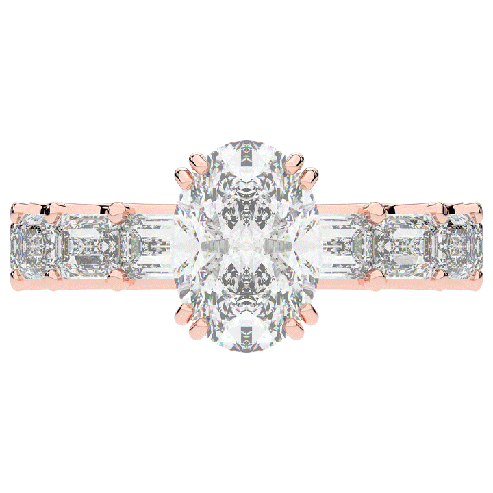 3.75CT.TW OVAL LAB DIAMOND SOLITAIRE ENGAGEMENT RING - Nazarelle