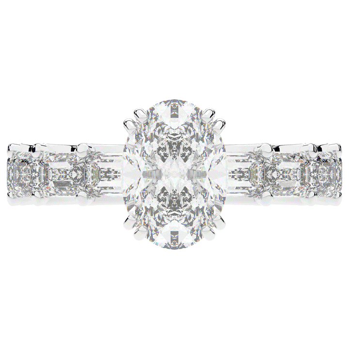 3.75CT.TW OVAL LAB DIAMOND SOLITAIRE ENGAGEMENT RING - Nazarelle