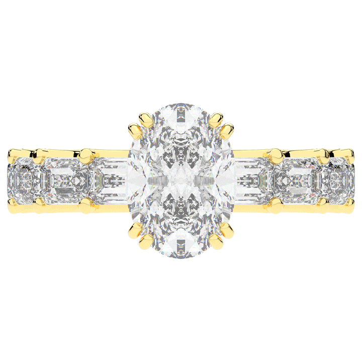 3.75CT.TW OVAL LAB DIAMOND SOLITAIRE ENGAGEMENT RING - Nazarelle