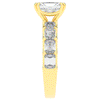 3.75CT.TW RADIANT LAB DIAMOND SOLITAIRE ENGAGEMENT RING - Nazarelle