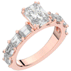 3.75CT.TW RADIANT LAB DIAMOND SOLITAIRE ENGAGEMENT RING - Nazarelle