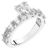 3.75CT.TW RADIANT LAB DIAMOND SOLITAIRE ENGAGEMENT RING - Nazarelle