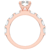 3.75CT.TW RADIANT LAB DIAMOND SOLITAIRE ENGAGEMENT RING - Nazarelle