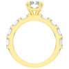 3.75CT.TW RADIANT LAB DIAMOND SOLITAIRE ENGAGEMENT RING - Nazarelle
