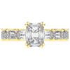 3.75CT.TW RADIANT LAB DIAMOND SOLITAIRE ENGAGEMENT RING - Nazarelle