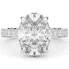4.30CT.TW OVAL LAB DIAMOND BAND ENGAGEMENT RING - Nazarelle