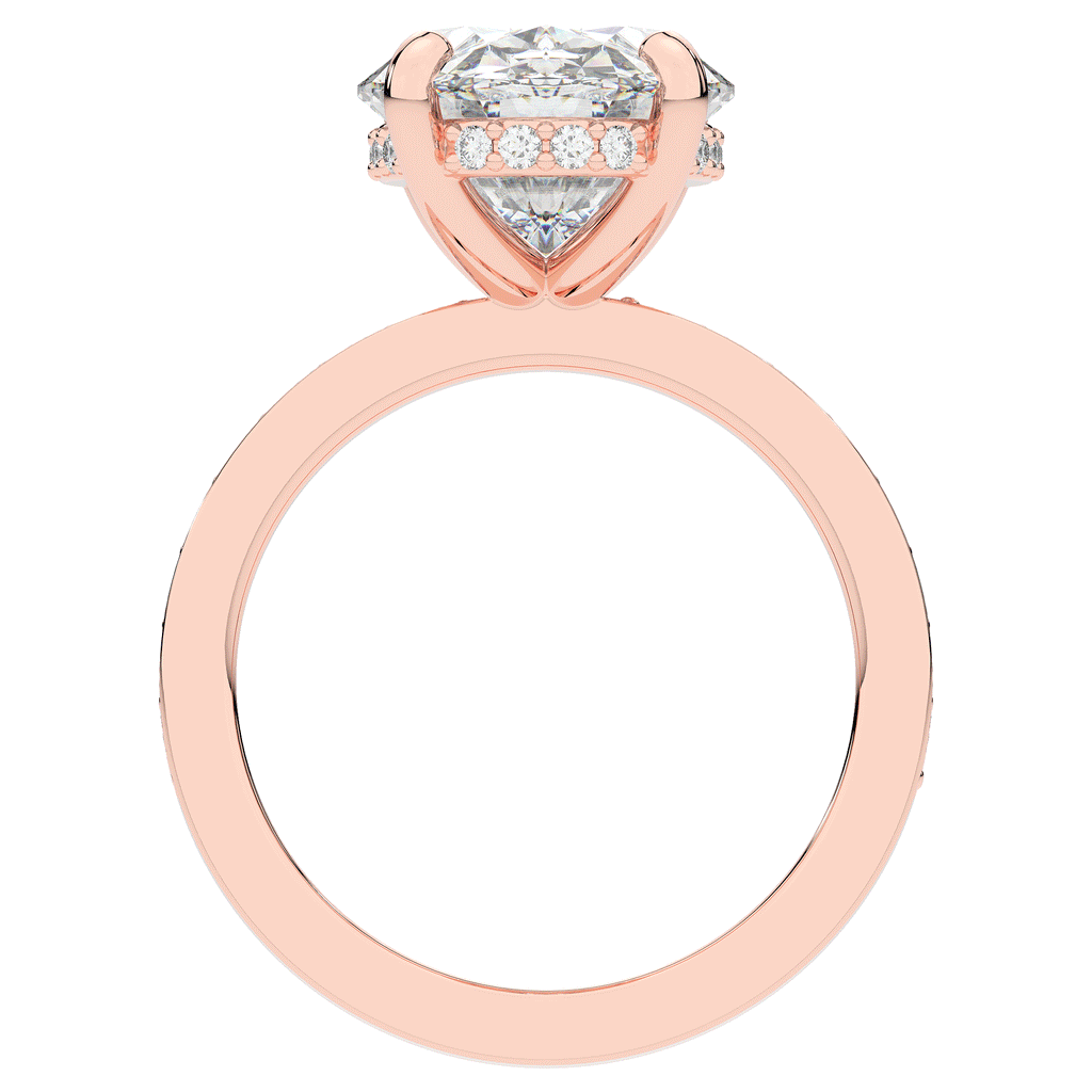 4.30CT.TW OVAL LAB DIAMOND BAND ENGAGEMENT RING - Nazarelle