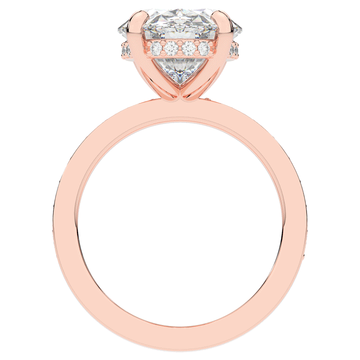 4.30CT.TW OVAL LAB DIAMOND BAND ENGAGEMENT RING - Nazarelle