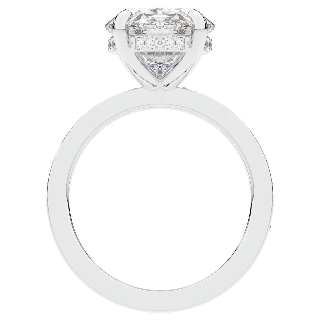 4.30CT.TW OVAL LAB DIAMOND BAND ENGAGEMENT RING - Nazarelle
