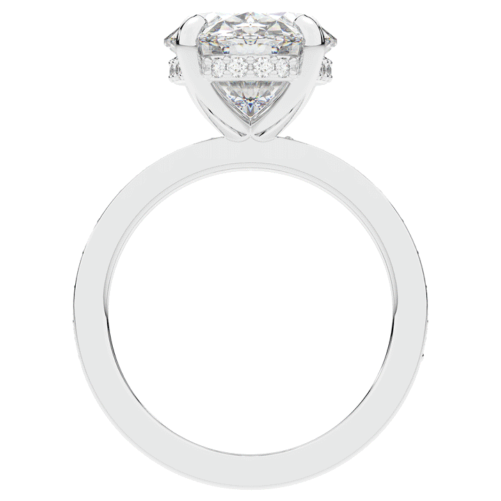 4.30CT.TW OVAL LAB DIAMOND BAND ENGAGEMENT RING - Nazarelle
