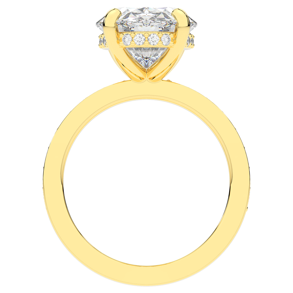4.30CT.TW OVAL LAB DIAMOND BAND ENGAGEMENT RING - Nazarelle