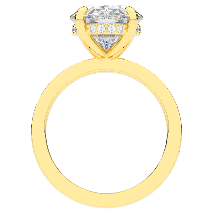 4.30CT.TW OVAL LAB DIAMOND BAND ENGAGEMENT RING - Nazarelle