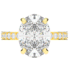 4.30CT.TW OVAL LAB DIAMOND BAND ENGAGEMENT RING - Nazarelle