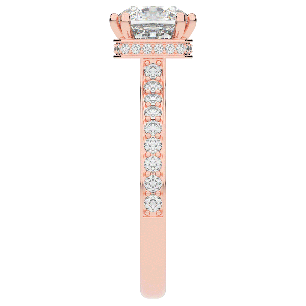 2.60CT.TW CUSHION LAB DIAMOND SOLITAIRE ENGAGEMENT RING - Nazarelle