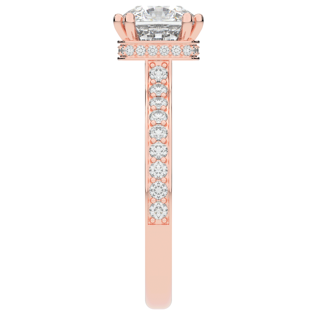2.60CT.TW CUSHION LAB DIAMOND SOLITAIRE ENGAGEMENT RING - Nazarelle