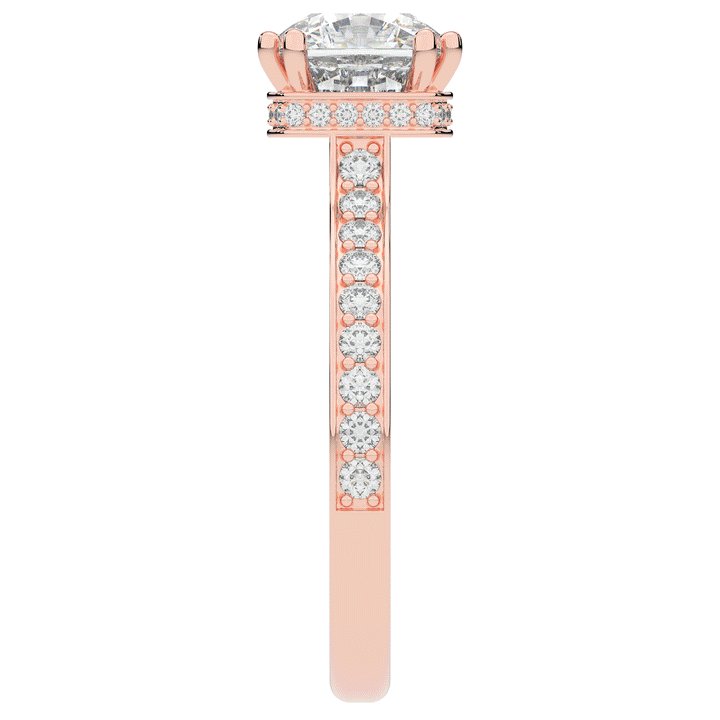 2.60CT.TW CUSHION LAB DIAMOND SOLITAIRE ENGAGEMENT RING - Nazarelle