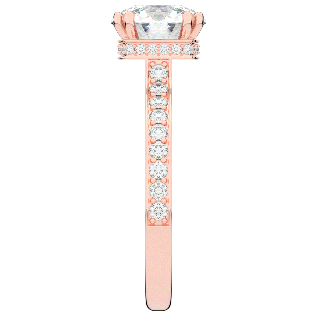 2.60CT.TW ROUND LAB DIAMOND SOLITAIRE ENGAGEMENT RING - Nazarelle
