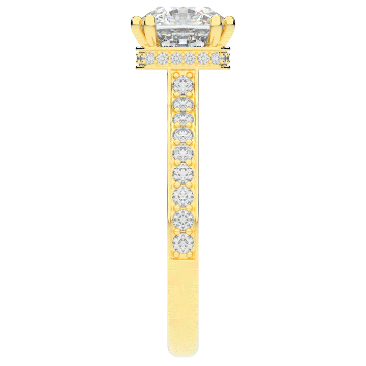 2.60CT.TW CUSHION LAB DIAMOND SOLITAIRE ENGAGEMENT RING - Nazarelle