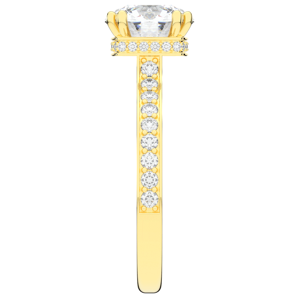 2.60CT.TW ROUND LAB DIAMOND SOLITAIRE ENGAGEMENT RING - Nazarelle