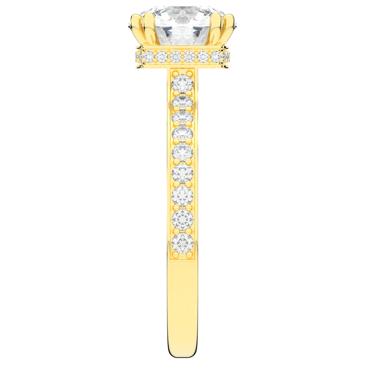 2.60CT.TW ROUND LAB DIAMOND SOLITAIRE ENGAGEMENT RING - Nazarelle