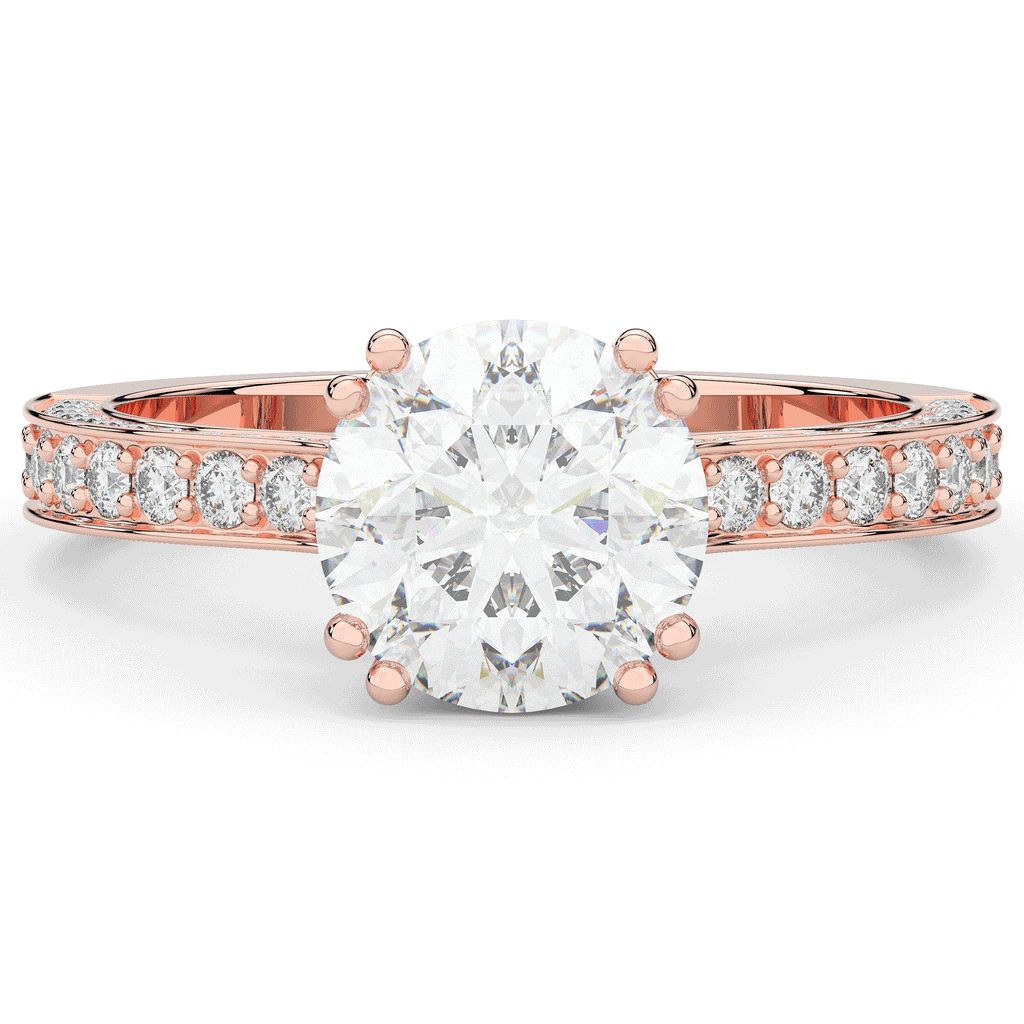 2.60CT.TW ROUND LAB DIAMOND SOLITAIRE ENGAGEMENT RING - Nazarelle