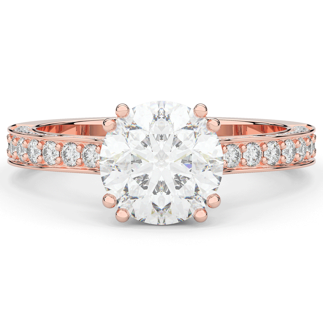 2.60CT.TW ROUND LAB DIAMOND SOLITAIRE ENGAGEMENT RING - Nazarelle