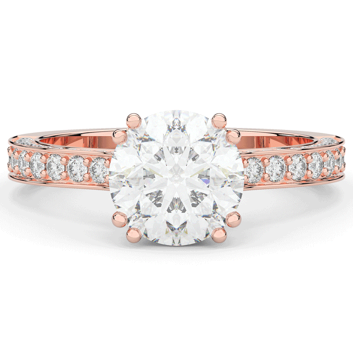 2.60CT.TW ROUND LAB DIAMOND SOLITAIRE ENGAGEMENT RING - Nazarelle