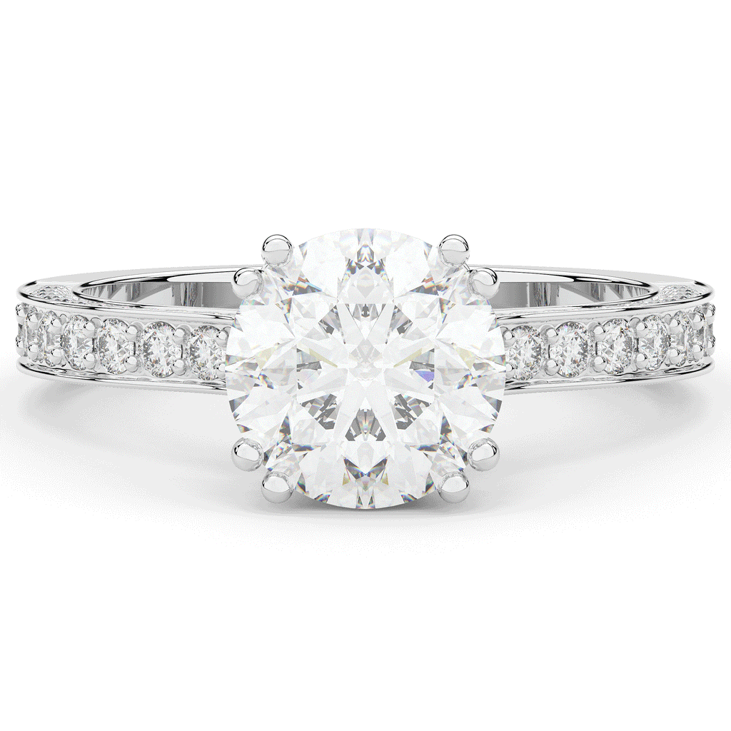 2.60CT.TW ROUND LAB DIAMOND SOLITAIRE ENGAGEMENT RING - Nazarelle