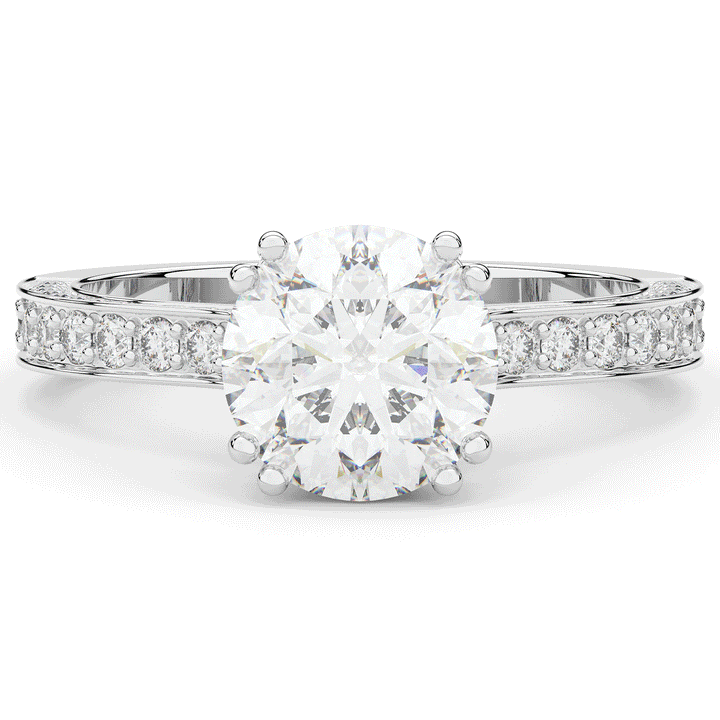 2.60CT.TW ROUND LAB DIAMOND SOLITAIRE ENGAGEMENT RING - Nazarelle